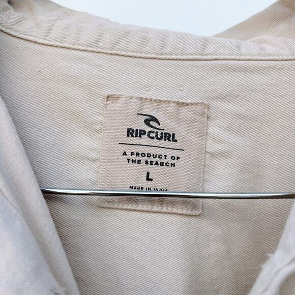 Rip Curl Women’s Embroidered Pacific Dreams Shacket Cream Button Down Large - Picture 8 of 11